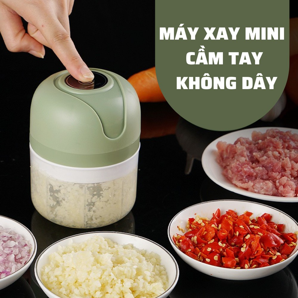 Máy xay thịt đa năng 4 lưỡi dao, Cối xay thịt bằng Inox 304 dung tích 2L, công xuất 250W