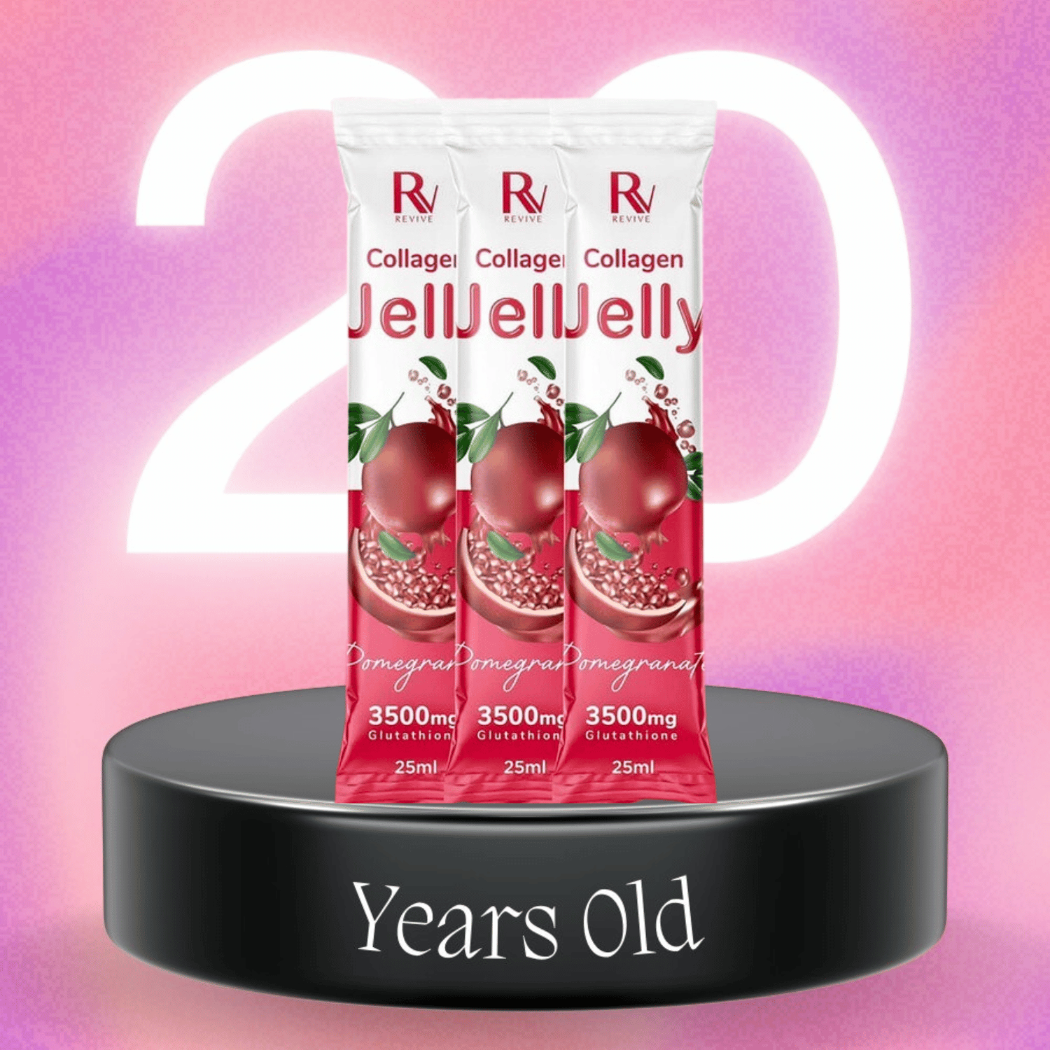Thạch lựu revive jelly collagen trắng da toàn thân - lẻ 1 gói