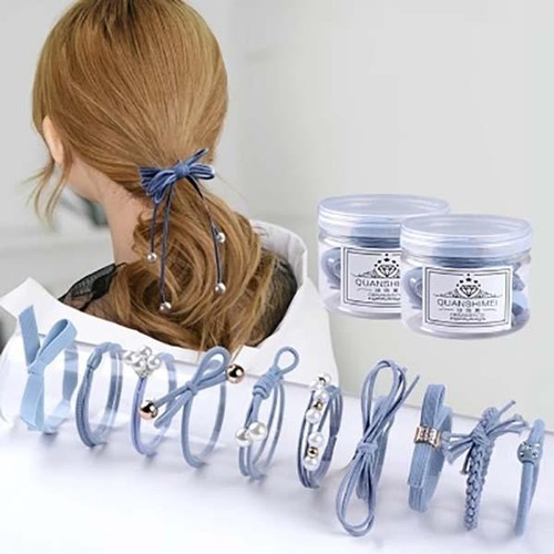 Hộp 12 dây buộc tóc nữ kiểu Hàn dễ thương