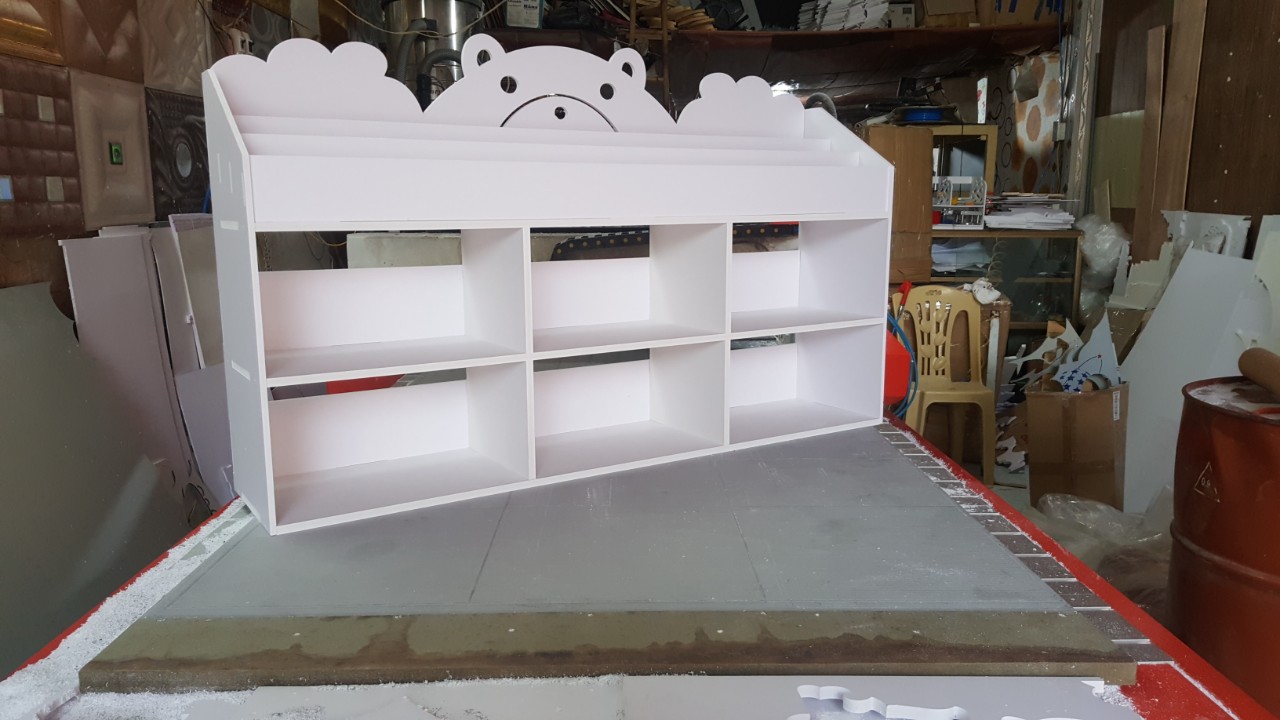 Kệ sách cho bé hai tầng ngăn chứa đồ ( Size vừa)