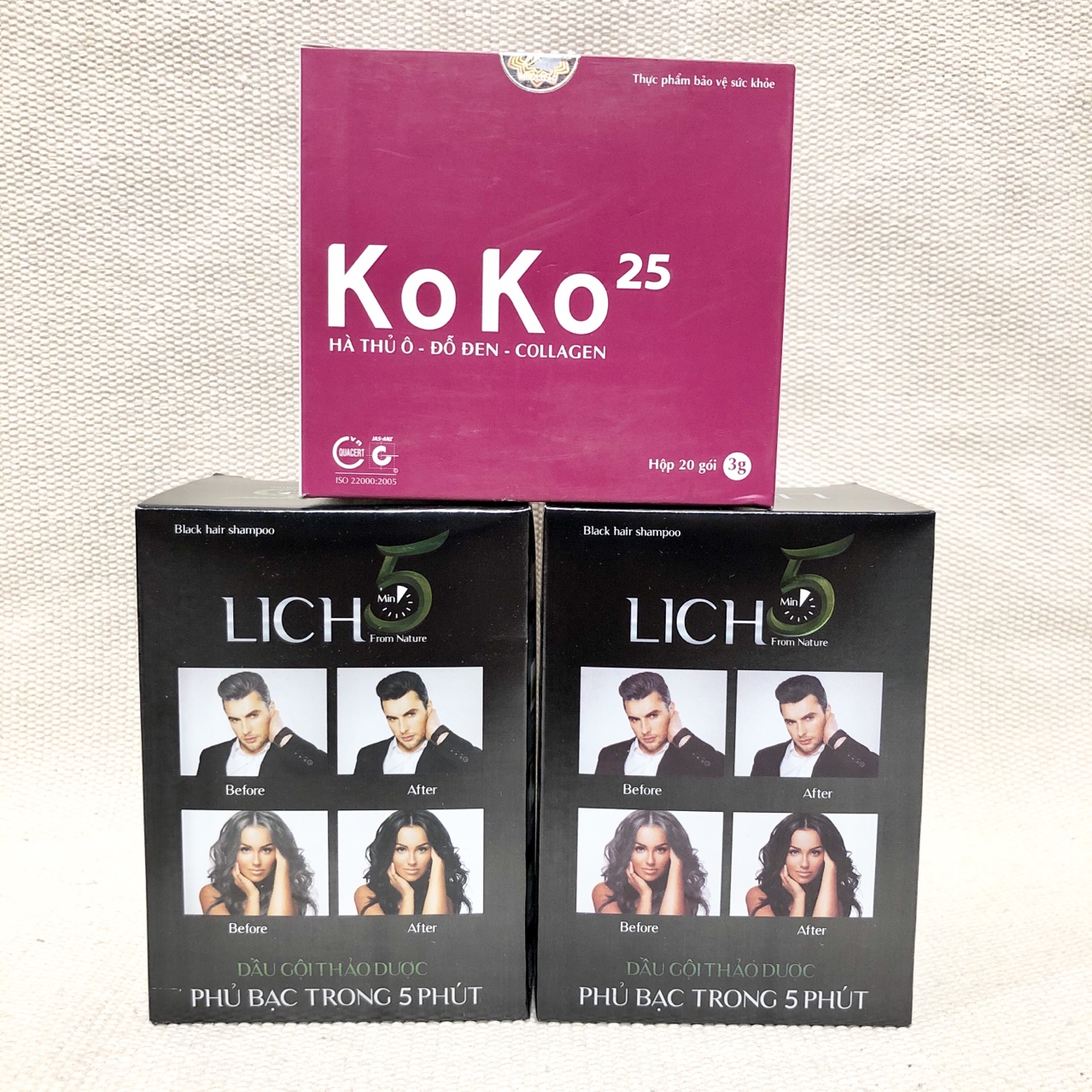 Dầu gội thảo dược Lich5 - Phủ bạc trong 5 phút