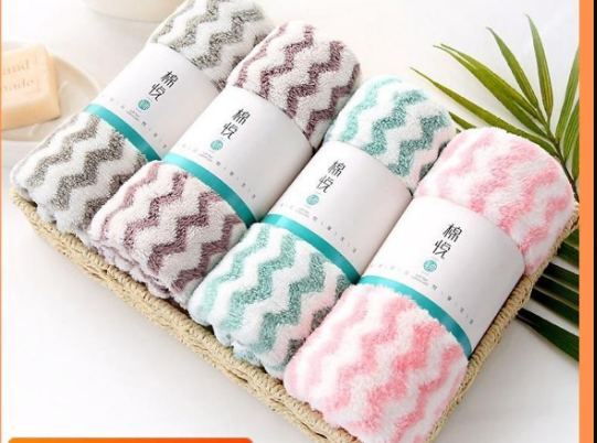 Khăn Mặt Nếp Sọc 30x50cm(màu ngẫu nhiên)