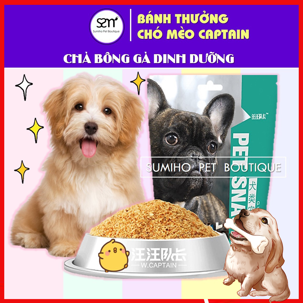 Chà bông gà cho chó mèo Captain (dùng để trộn cơm và hạt)