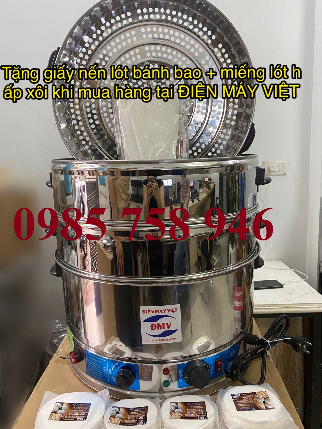 Nồi hấp bánh công nghiệp chạy bằng điện hấp bánh bèo , bánh flan, bánh bao