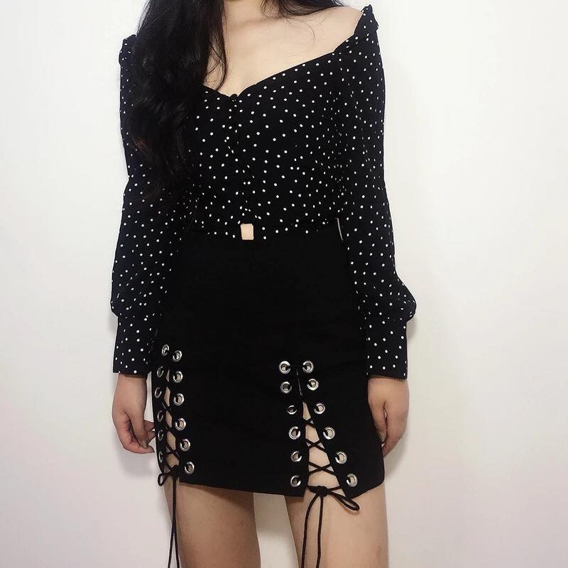 CHÂN VÁY BODY XẺ ĐÙI 2 BÊN HOT HIT