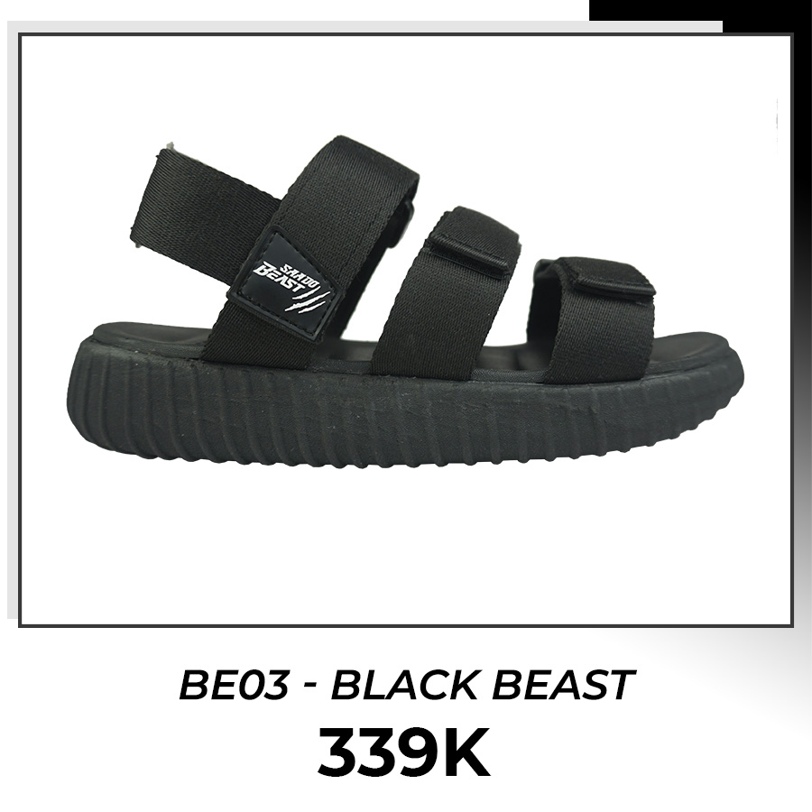 [HCM]Giày Sandal Nam Saado Black Wolf BE03