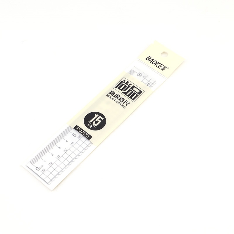 Thước cứng 15cm, độ trong suốt cao Baoke RU2073