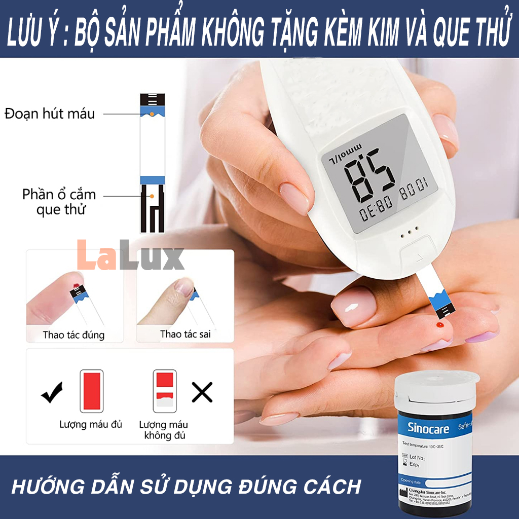 Máy đo đường huyết ( tiểu đường ) trong máu của Mỹ MÁY ĐO ĐƯỜNG HUYẾT GA-3 - plus Máy đo tiểu đường SANNOU - GA3 chinh hãng đo tiểu đường nhanh chóng, chính xác