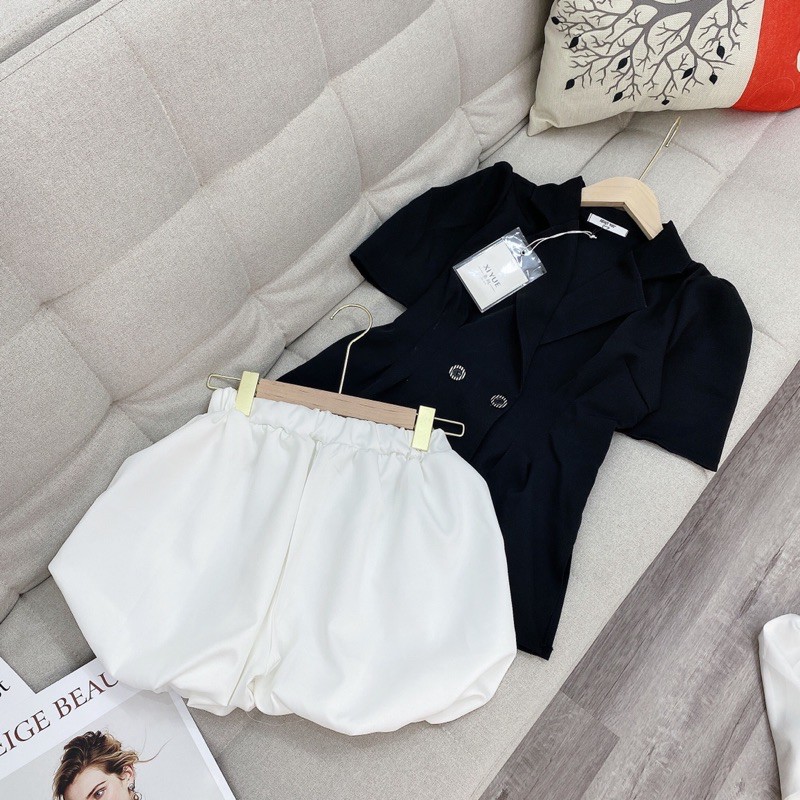 Set Vest Đùi Mix Chân Váy Cá Tính