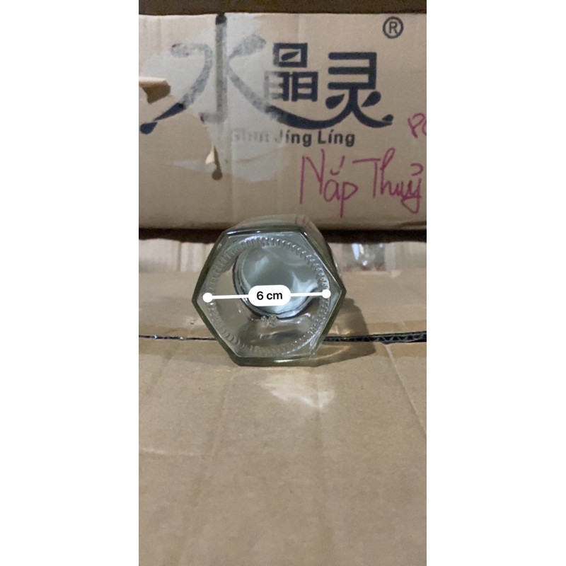 [HCM]LỌ THUỶ TINH LỤC GIÁC 180ml nắp thiết