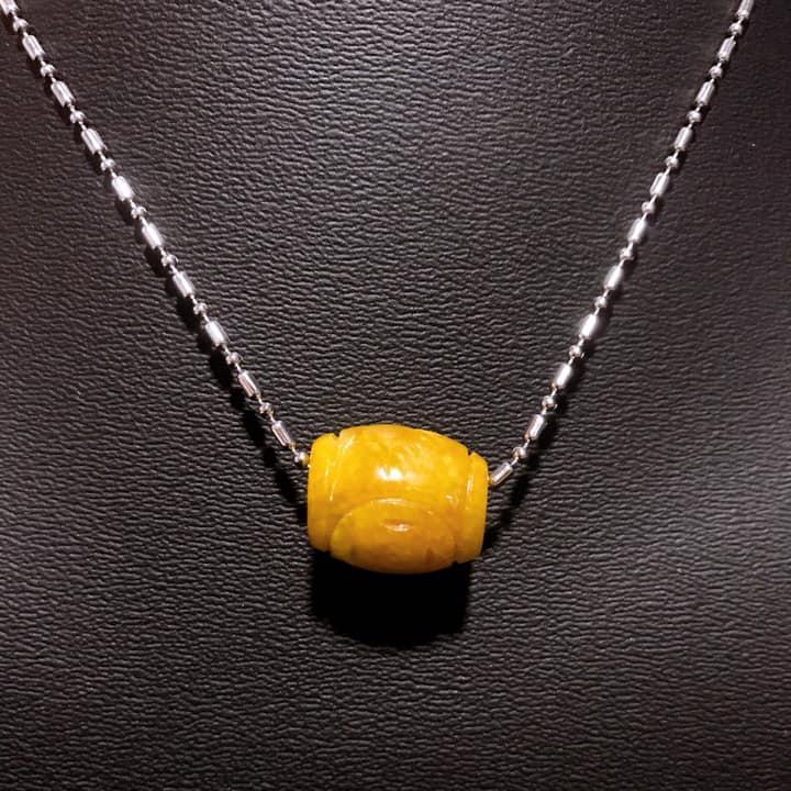 [HCM]LU THỐNG CẨM THẠCH VÀNG  MẪU CHẠM ĐỒNG TIỀN - TẶNG KÈM DÂY ĐEO