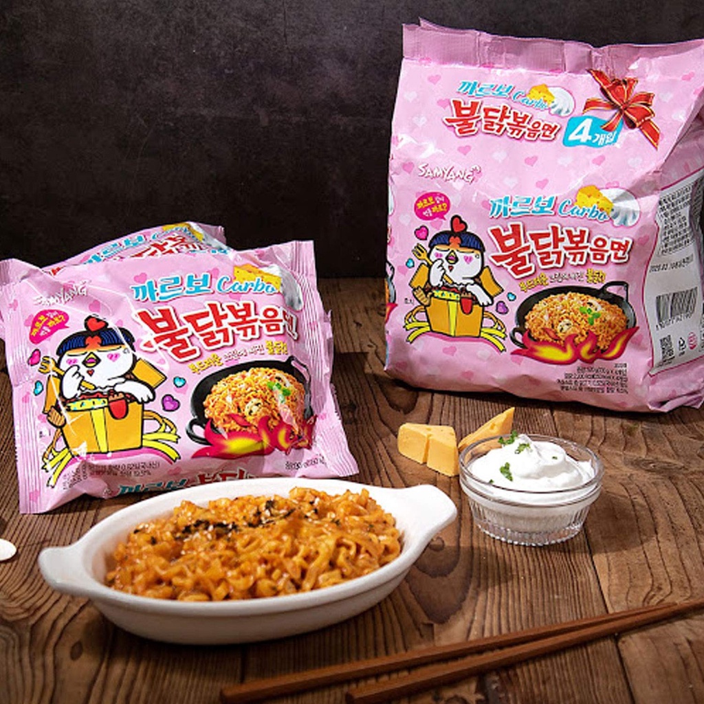[Giá Tốt] Mì Gà Cay Samyang Hồng Carbonara 130g