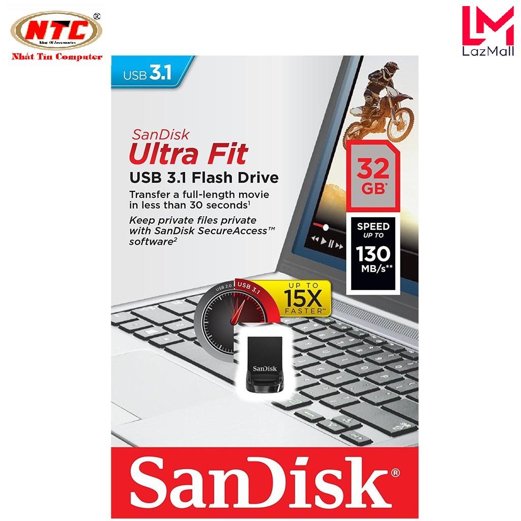 Usb 3.1 sandisk cz430 ultra fit 32gb 130mb/s
