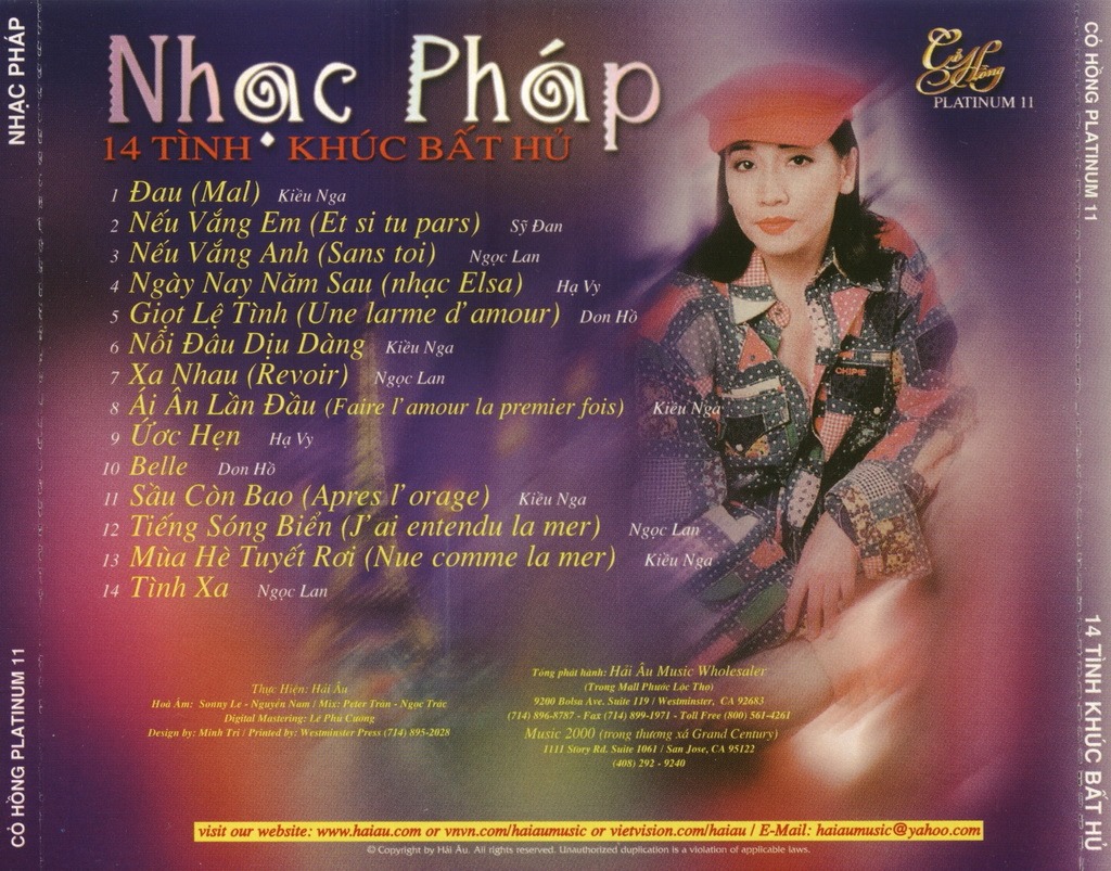 [MDCD] Bộ 5 Đĩa CD Nhạc Pháp Trữ Tình