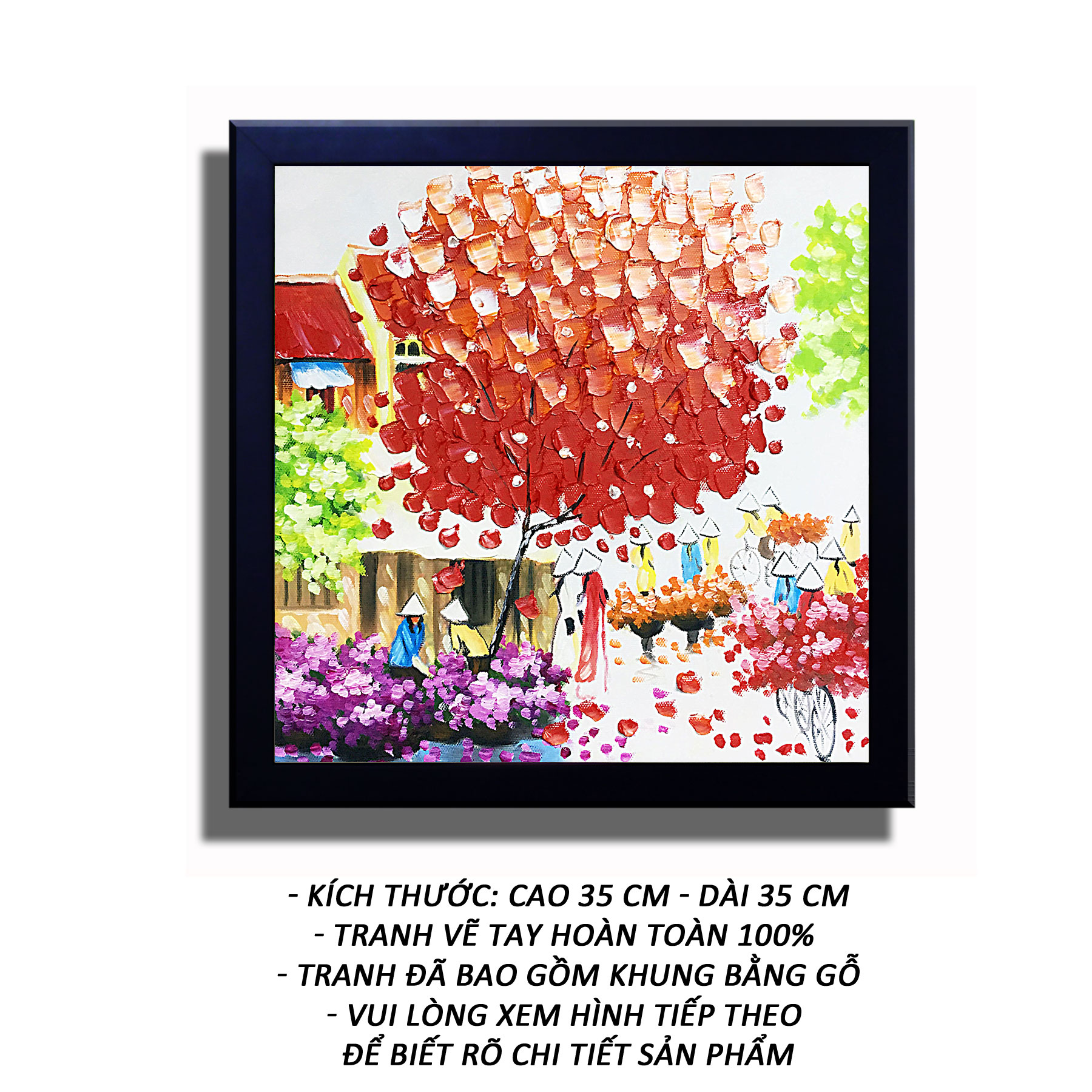 Tranh sơn dầu sáng tác - Chợ Quê 02 - Tranh Mỹ Thuật Minh Hiền