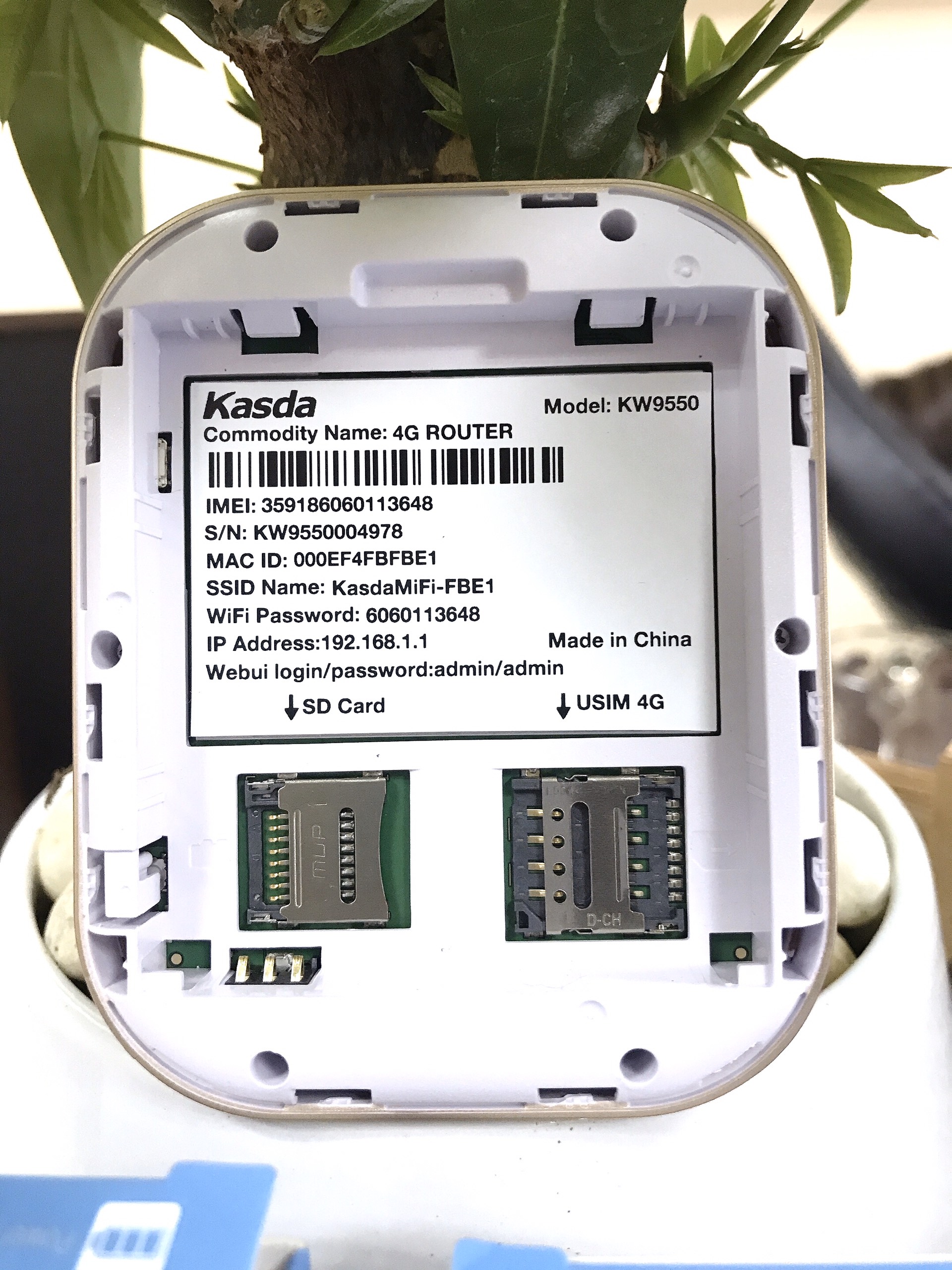 Thiết bị phát Wifi Kasda 4G KW 9550