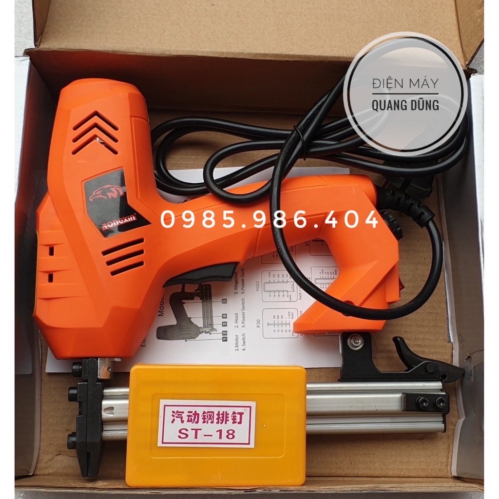 Máy bắn đinh bê tông st18 dùng điện 220v công suất 2000w - tặng kèm 1 hộp đinh st18