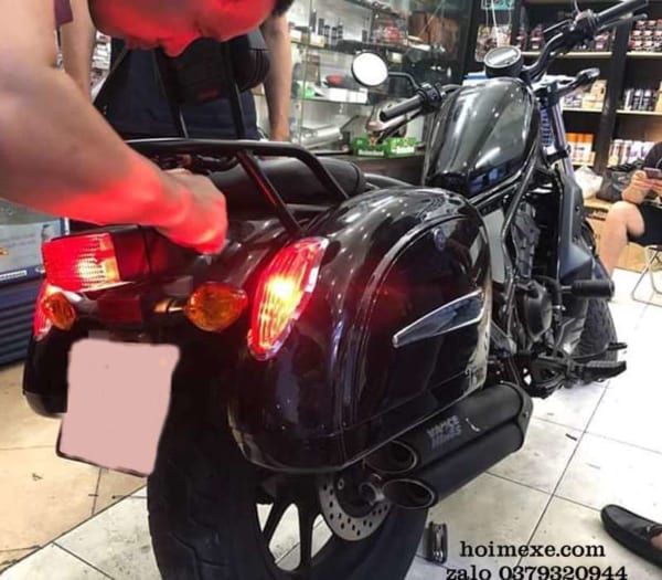 Cặp Thùng Hông Honda Rebel 300-500cc Rộng 13cm+Bộ Pass Ốc Vít