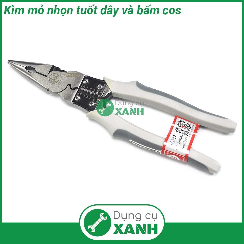 Kìm mỏ nhọn tuốt dây bấm cos chuyên dụng