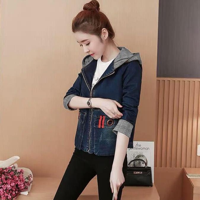 ÁO KHOÁC JEAN PHỐI NÓN VIỀN SỌC