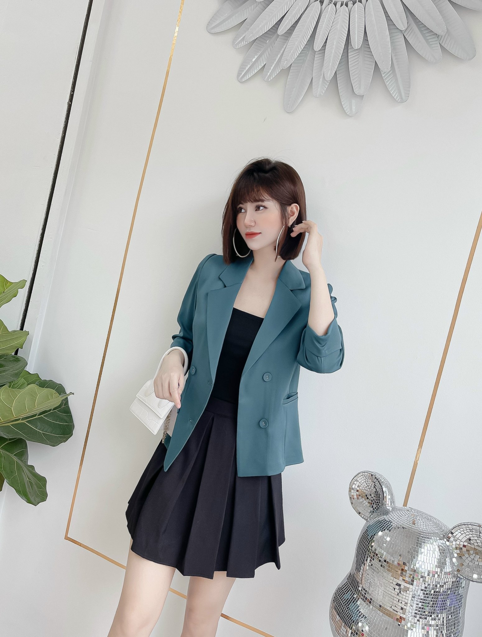 Aó Vest Cao Cấp.3685.Aó blazer Nữ Công Sở.