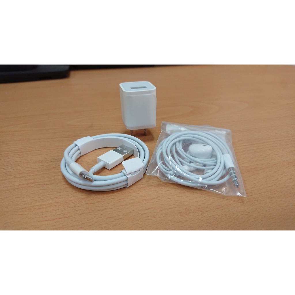 [ TẶNG TAI NGHE 6s ] Combo Củ + Cáp 5W Vuông Cho Tất cả Điện Thoại Ip