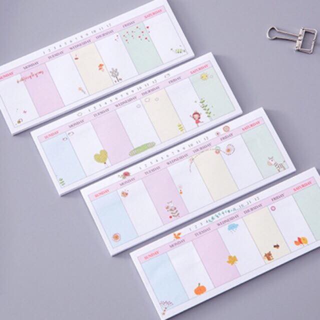 Giấy Note Ghi Chú Thời Khóa Biểu ( 40 Tờ )