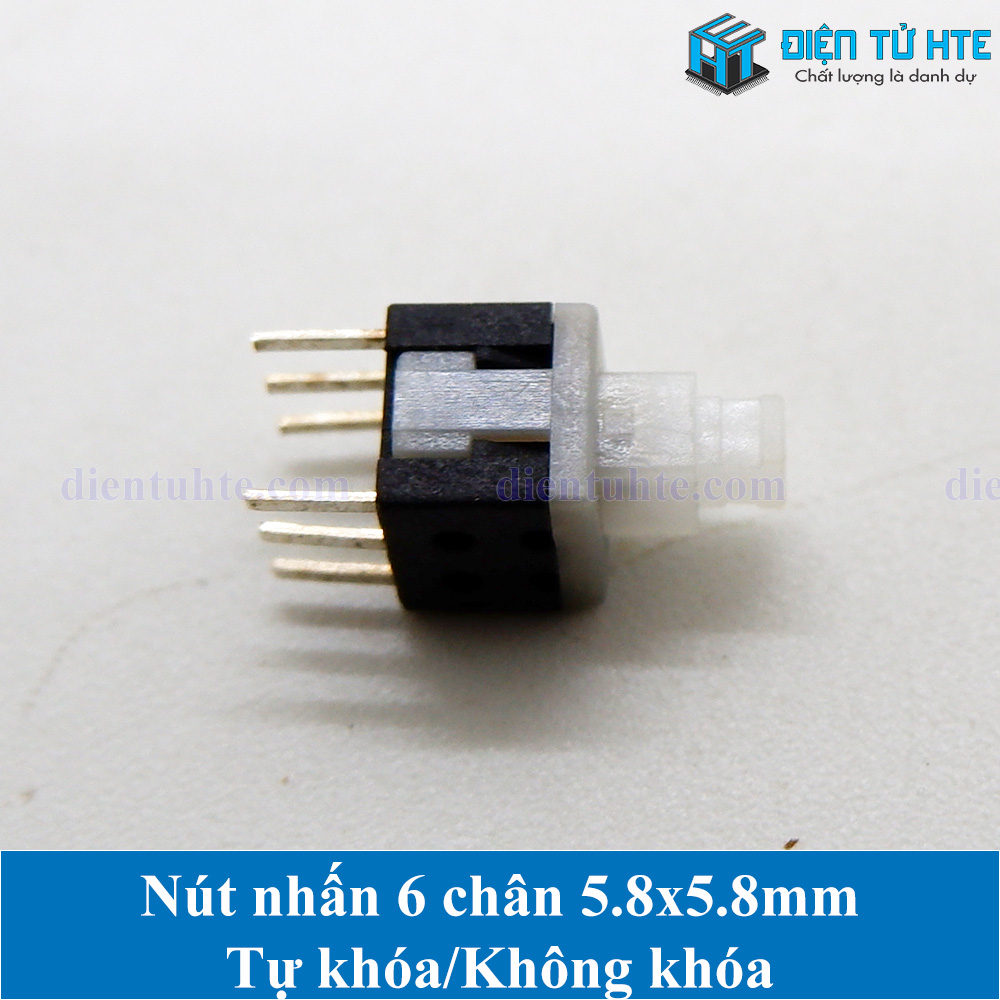 Combo 5 Nút nhấn 6 chân các loại 5.8mm/7mm/8mm/8.5mm
