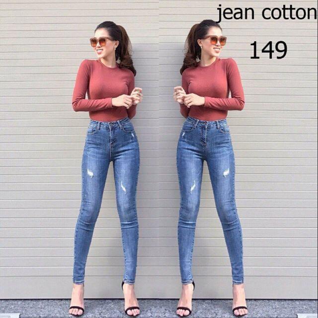 Quần Jean Nữ Lưng Cao Chất Liệu Đẹp Hàng Chuẩn Hình  LNN 149