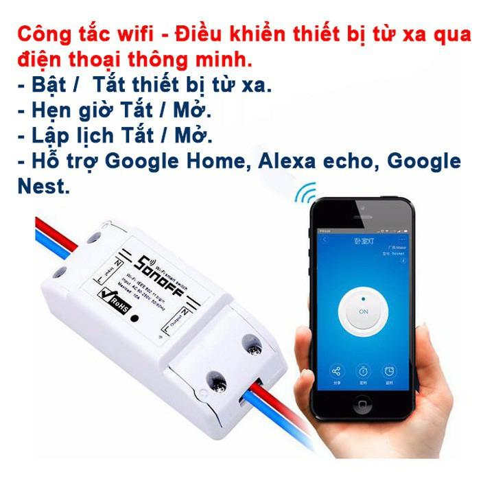 Công tắc thông minh điều khiển từ xa qua mạng wifi sonoff basic
