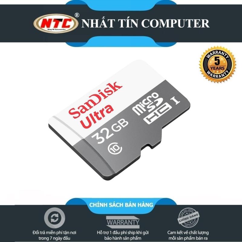 Thẻ nhớ MicroSDHC SanDisk Ultra 533X 32GB 80MB/s - Model 2017 (Trắng bạc)