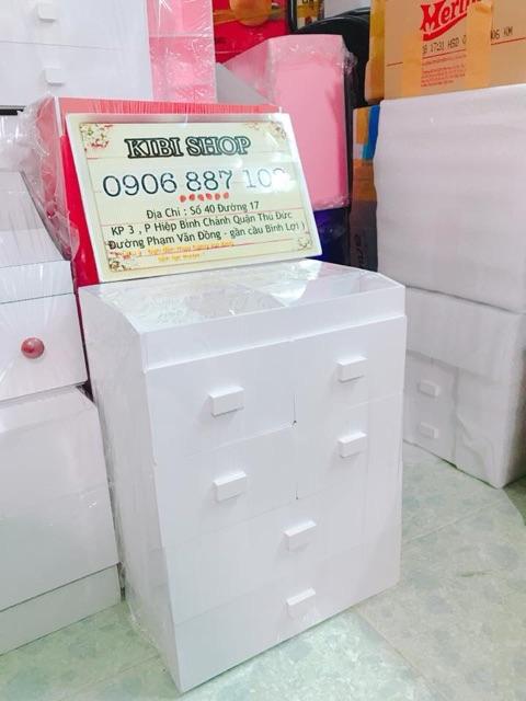 TỦ MỸ PHẨM 5 TẦNG TRẮNG
