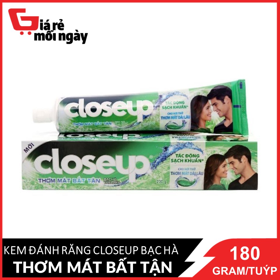 [HCM Ship 2H] Kem Đánh Răng Close Up Hương Bạc Hà Tuýp 180G