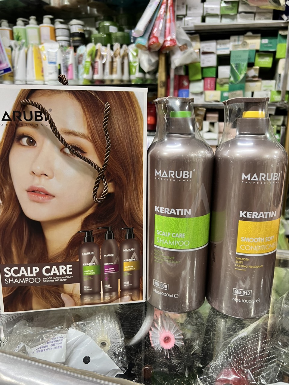 DẦU GỘI VÀ DẦU XẢ TÓC BÓNG MƯỢT KERATIN MARUBI