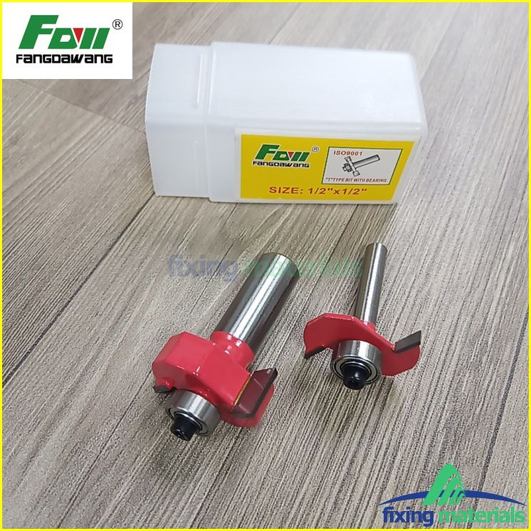 Mũi phay gỗ cuốc rãnh 2 cánh, cốt 6.35mm - 12.7mm (Mũi router, mũi soi gỗ)