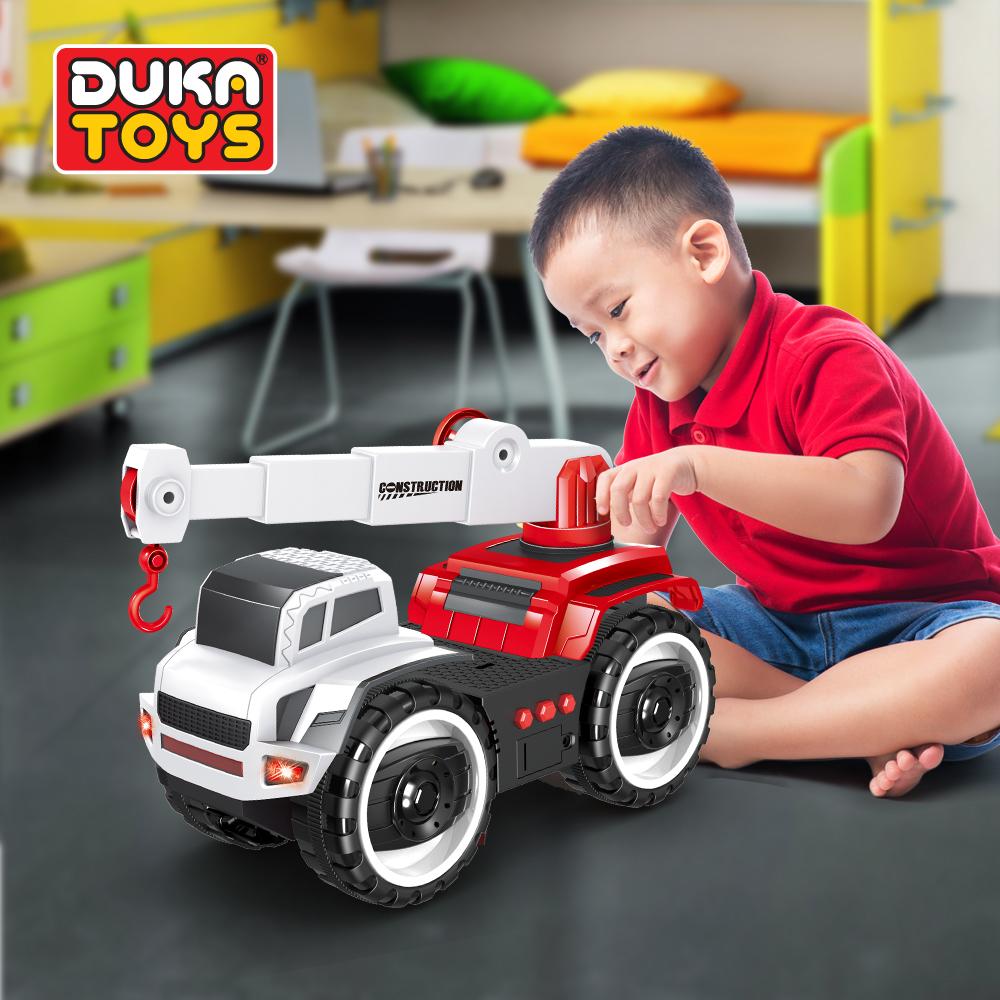 Đồ Chơi DUKA: Xe Công Trình Có Nhạc, Đèn: Xe Ben, Xe Xúc Đào, Xe Xúc Lật