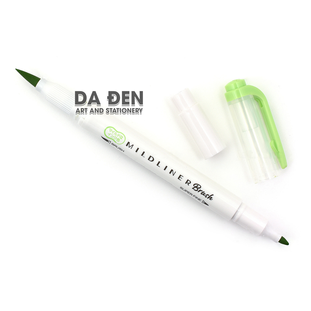 [DA ĐEN] Bút Zebra Mildliner Dual Brush Pen Chính Hãng - GREEN (MG)