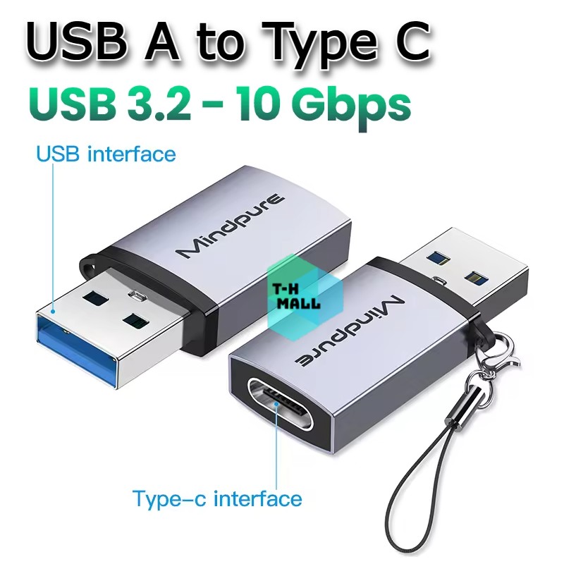 USB 3.2 / 3.0 Đầu chuyển đổi adapter USB otg Type A sang USB Type C tốc độ cao Sạc Và truyền dữ liệu 10Gbps Laptop Điện thoại
