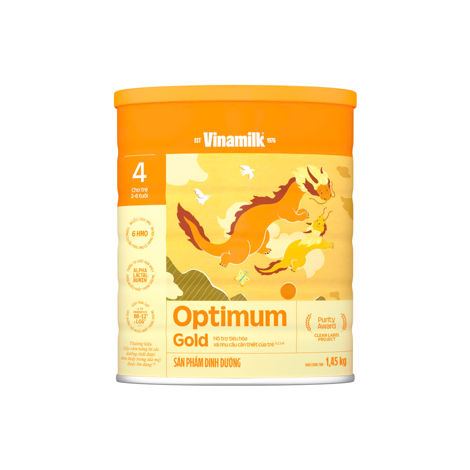 Sữa bột Vinamilk Optimum Gold 4 OPTIMIX 1,45kg Mới