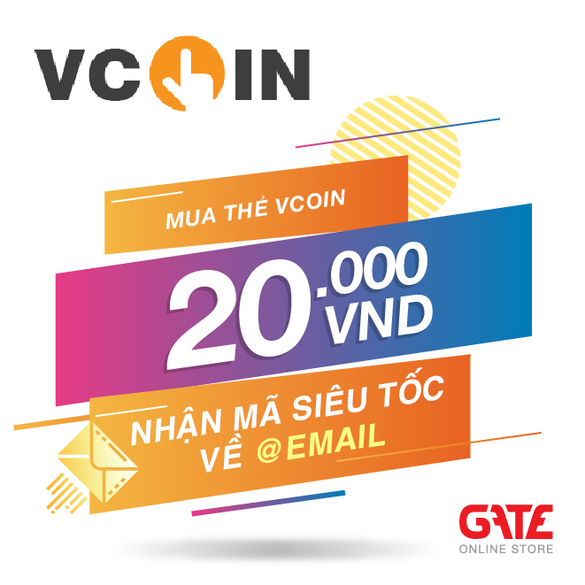 Thẻ Vcoin (Scoin) 20.000 - nhận mã SIÊU TỐC về ngay EMAIL