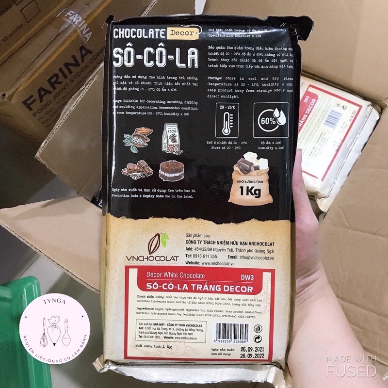 [Freeship + Quà Tặng 10k ]Socola tảng VnChocolat Decor 1kg