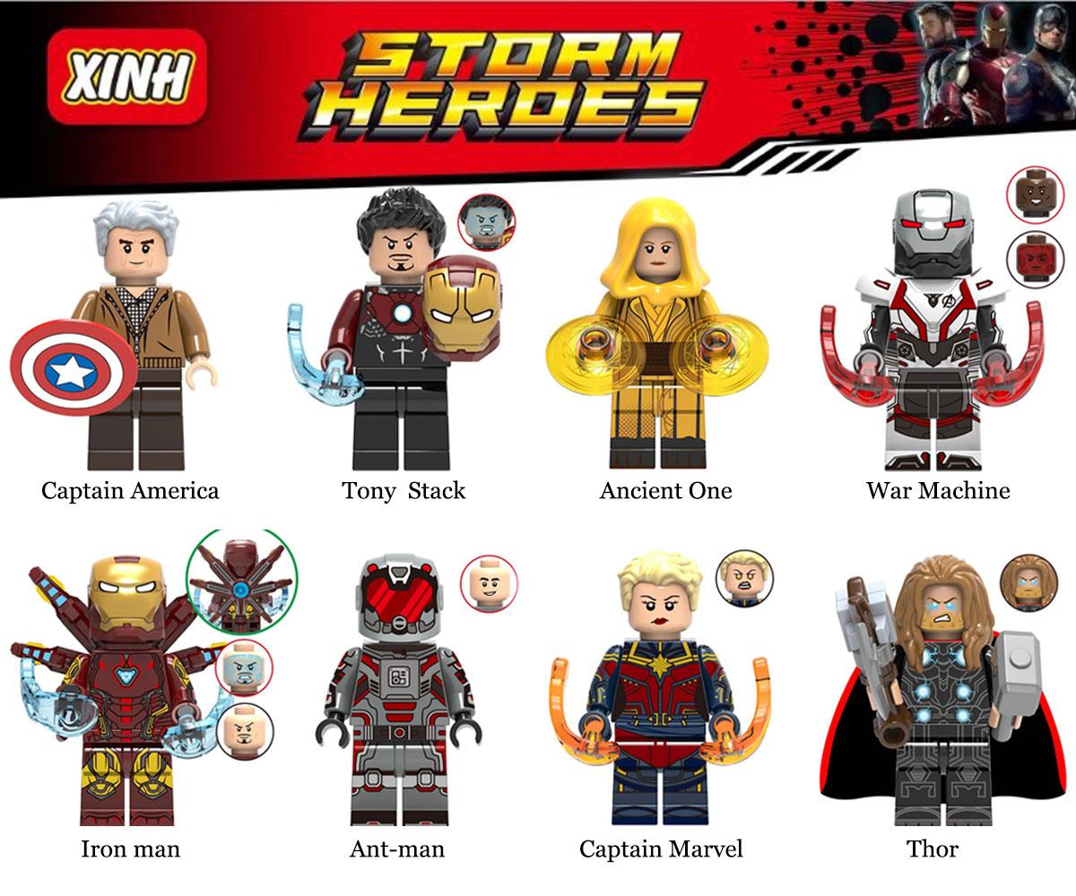 [HCM]Đồ chơi lắp ráp Mini Figure Captain Marvel Iron Man Captain America Thor mới nhất