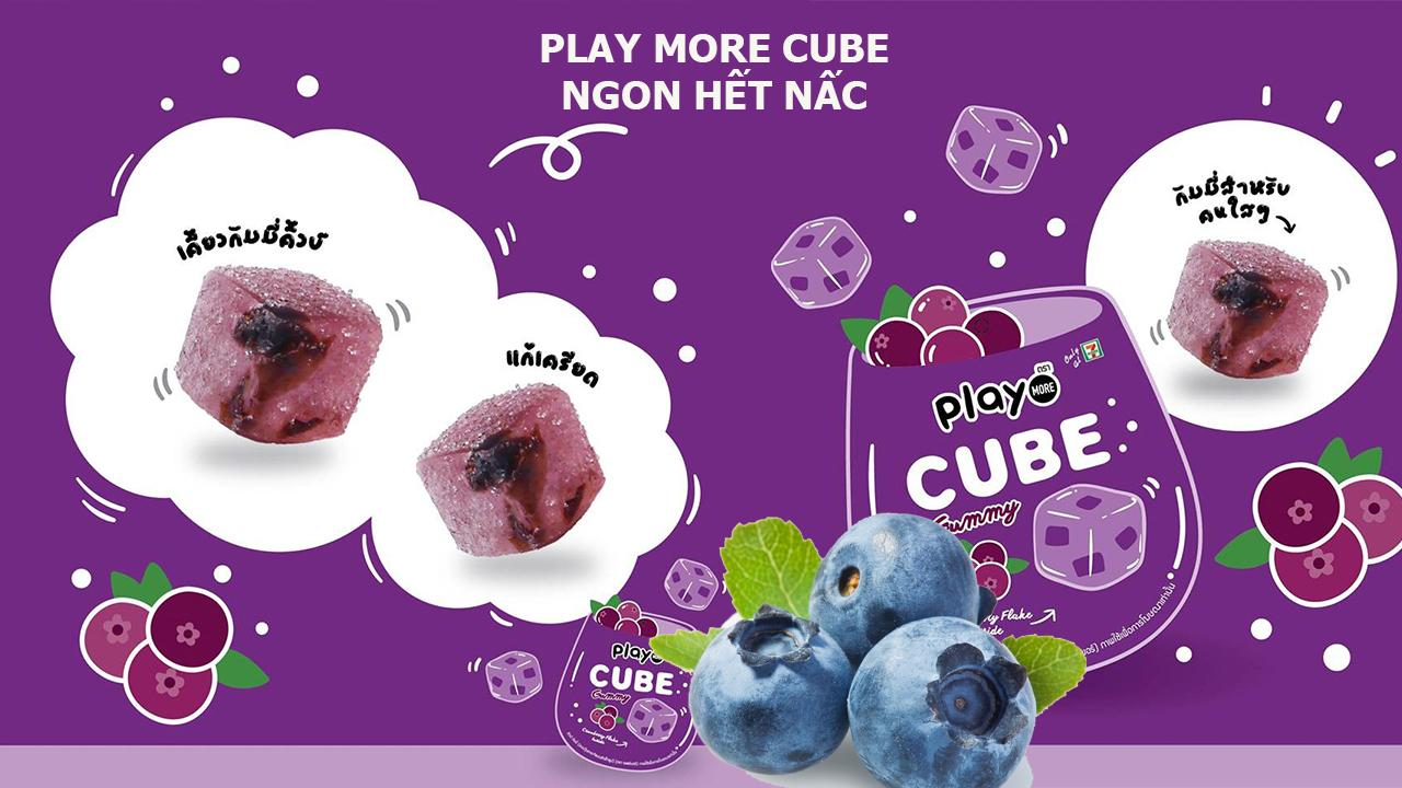 Gói Kẹo thạch Play More CUBE Gummy loại 25g