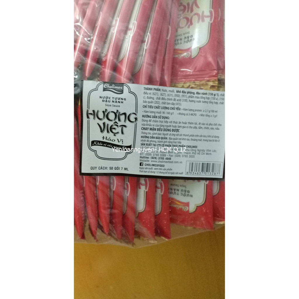 700 gói nước tương Hương Việt 7ml