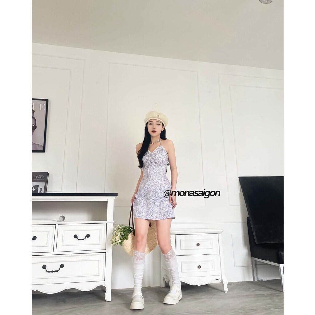 [VOUCHER 12%/149K] Đầm hai dây hoa nhí MONÁ - DAISY