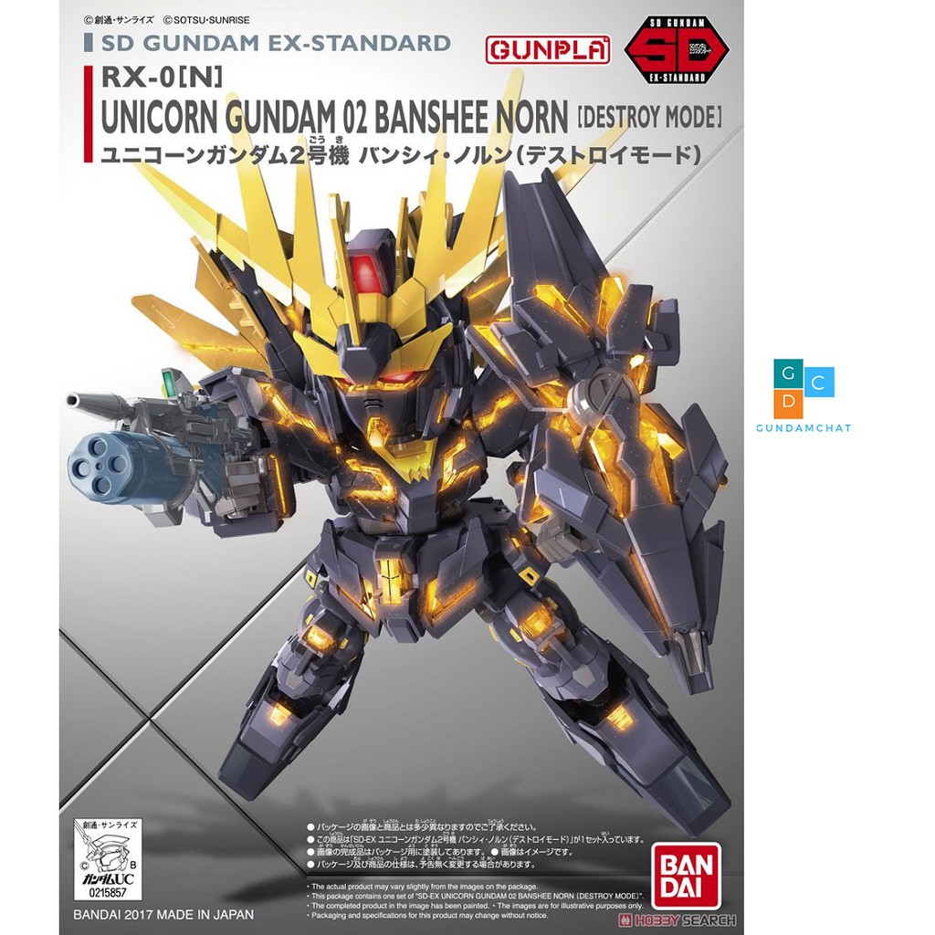 Mô hình Lắp Ráp Gundam Bandai SD EX-standard Banshee Norn (Destroy Mode) - GDC
