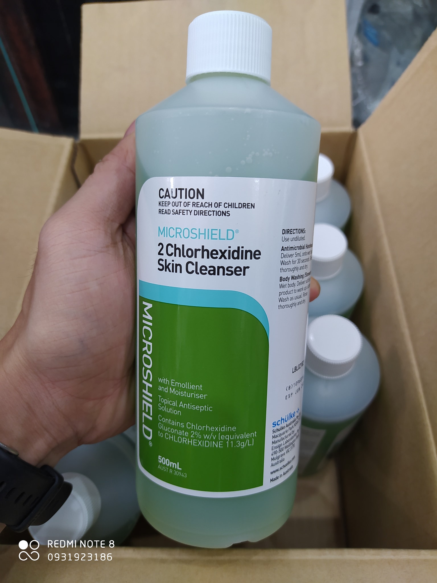 Dung dịch rửa tay sát khuẩn Microshield Chlorhexidine 2% 500ml