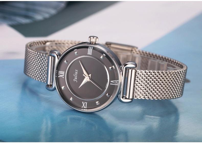 Đồng hồ nữ Julius Hàn Quốc JA-728 dây thép