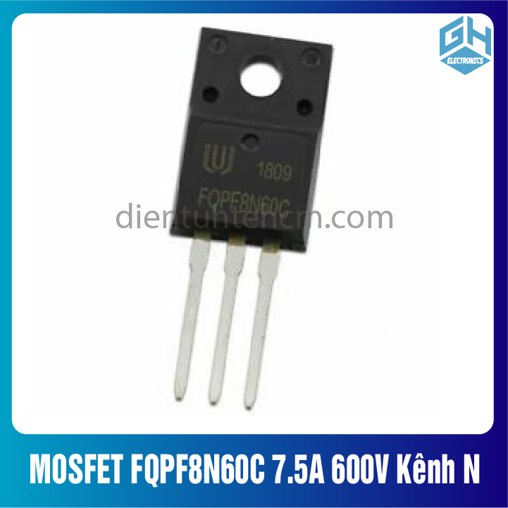 FQPF8N60C MOSFET TO-220 7.5A 600V Kênh N