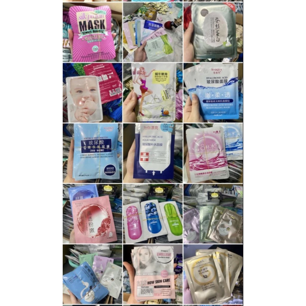 [Combo 10 miếng] Mặt nạ giấy dưỡng da mụn cấp ẩm thải độc